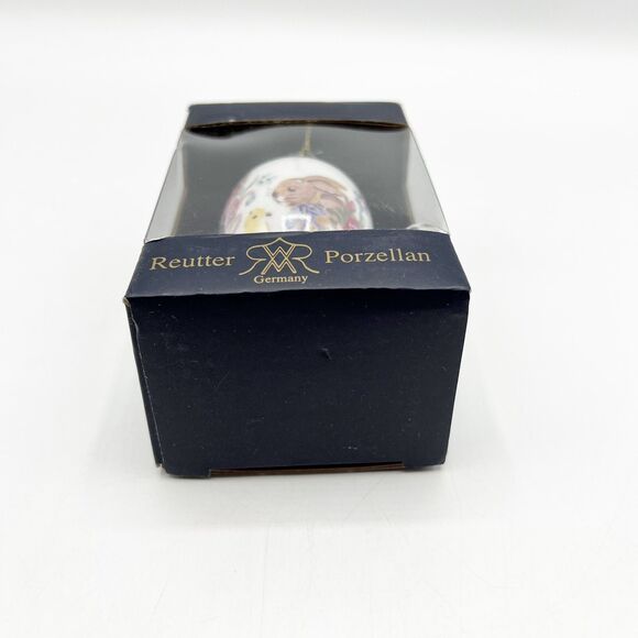 REUTTER Porzellan Rabbit Bunny Chick Porcelain Egg Ornament Easter Vintage 3.5" - Picture 11 of 12